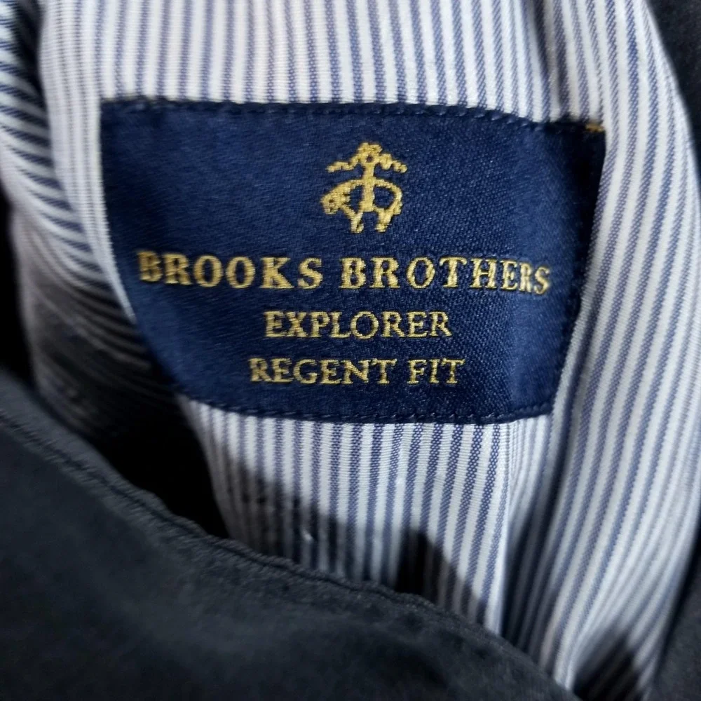 Brooks Brothers Suit Jacket‎ Mens 40L Gray Explorer Regent Fit Stretch 2 Button